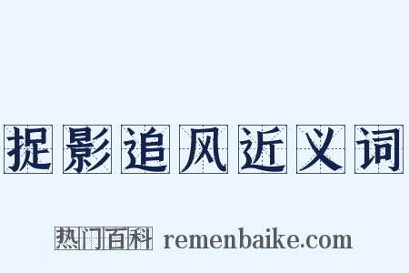 捉影追风近义词是什么意思的图片